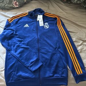 Adidas Royal Blue and Orange Track Jacket